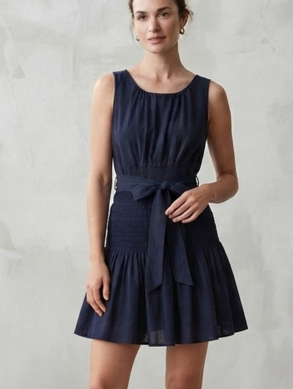 Beatiful Mossimo Black Sleeveless Tie-Waist Dress FULLY LINED Believed Sz M-L